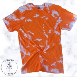 Orange marble bleached tee